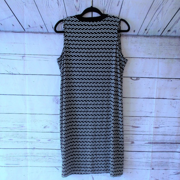 Ivanka Trump black white sleeveless dress medium - Picture 4 of 7